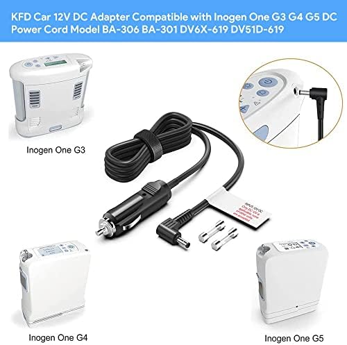 KFD DC Adapter Compatible for Inogen One G3 G4 G5 Model IO-300 IO-400 1400-1000 1400-2000 BA-301