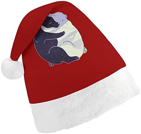 יום ולילה יניאנג דובי קטיפה חג המולד כובע שובב ונחמד סנטה כובעי עם קטיפה ברים ונוחות אוניית חג