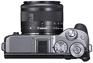 קנון אוס מ6 מארק השני מצלמה דיגיטלית קומפקטית ללא מראה + אפ-מ 15-45 מ מ ו / 3.5-6.3 הוא סטמ + ערכת אופ, כסף