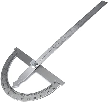 Pufguy Angle Prountractor נירוסטה Finder זווית מוצקה Finder זרוע נדנדה של סרגל מעץ עץ כלי מדידה עם 0-180 מעלות