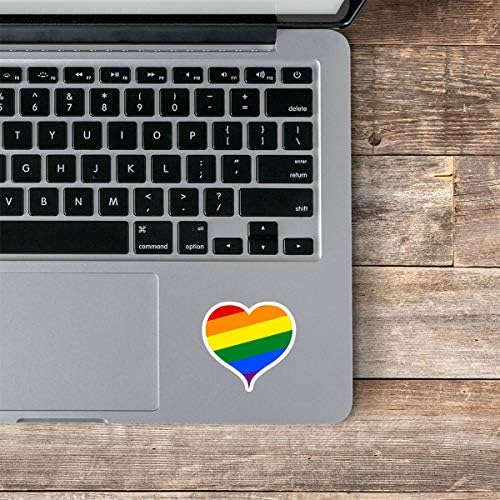 מדבקת לב גאווה הומוסקסואלית מדבקות LGBTQ - מדבקות מחשב נייד - מדבקות ויניל בגודל 2.5 אינץ