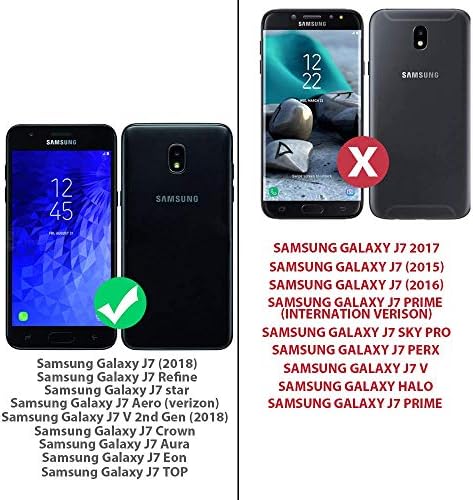 טלפון מקרה תואם עם סמסונג גלקסי ג '7 2018 / ג' 7 לחדד / ג '7 כוכב / ג' 7 יון / ג '7 למעלה / ג' 7 אירו / ג '7 כתר