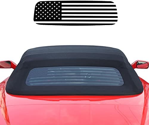 מדבקת מדבקות חלונות אחוריים של דגל אמריקאי לשברולט קורבט C7 2014-2019 קישוט חלון רכב מדבקת ויניל