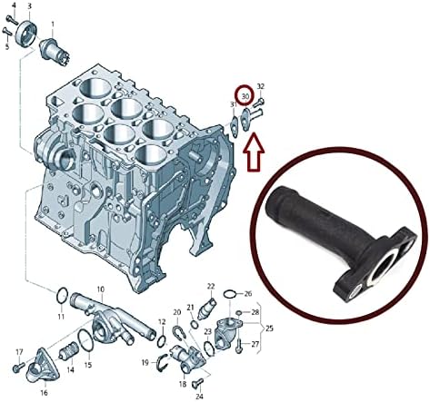 ESC EHC657 מנוע נוזל קירור מים אוגן שקע 03H121145A עבור AU.DI Q7 V.W EO.S CC PAS.SAT TOUA.REG PORS.CHE