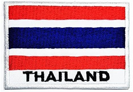 קליינפלוס 2 יחידות. 1.7 על 2.6 אינץ'. תאילנד דגל רקום תיקון ברזל על לתפור על דגל המדינה לאומי סמל תיקוני עבור