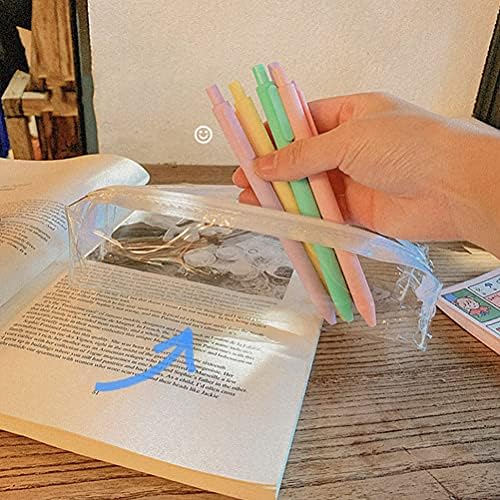 Syksol Guangming - 1 חתיכה שקופה PVC עיפרון מקרה בחינה ברורה בחינה עפרון עפרון עפר עט עט עפר עפר מתאים