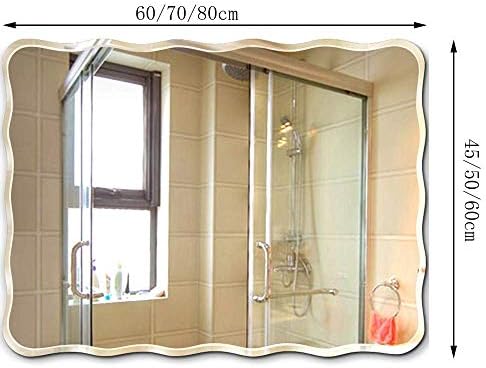 מראה איפור יופי מראה מרובעת מודרנית פשוטה / מראה אמבטיה ללא מסגרת מראה אמבטיה מראה קיר רכוב מראה