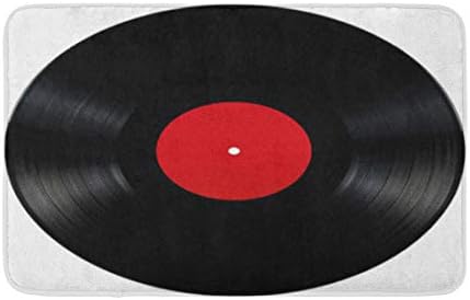 16 24 אמבטיה מחצלת שחור ויניל שיא אלבום דיסק ארוך לשחק דיסק מפנק אמבטיה דקור אמבטיה שטיח עם החלקה גיבוי