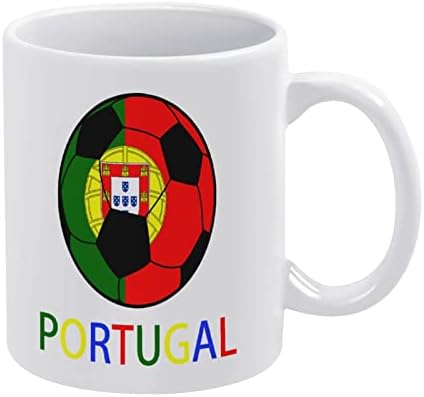 פורטוגל כדורגל הדפסת ספל קפה כוס קרמיקה תה כוס מצחיק מתנה עבור משרד בית נשים גברים 11 עוז