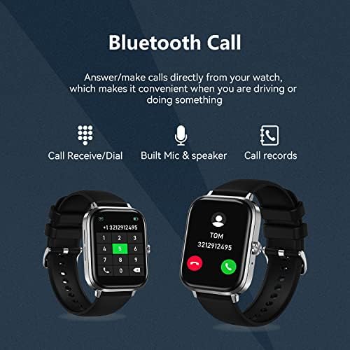Bjnaal T13 שחור Bluetooth שעון עם שיחה