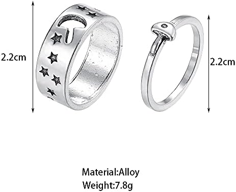 בציר זוג טבעת פטריות אהבת מפתח טבעת חתונה להקות סטי בשבילו ושלה