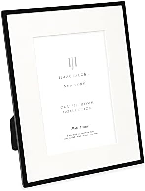 אייזק ג'ייקובס 6x8 מסגרת תמונה מתכת שחורה, מסגרת צילום מתכת קלאסית מיוצרת לתצוגה שולחן ותלייה, עיצוב ביתי