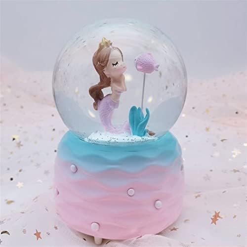קופסת מוסיקה מסתובבת בכדור קריסטל, זכוכית גלובוס שלג, מתנה לחתונה, מתנת חברה, מתנה של ולנטיין