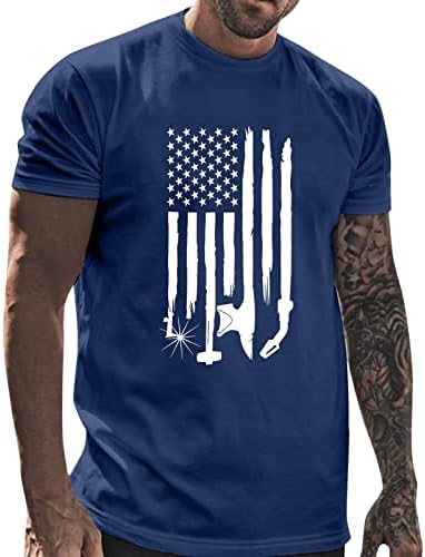 חולצות טריקו פטריוטיות של שרוול קצר של UBST, 4 ביולי וינטג 'במצוקה דגל אמריקאי אימון קיץ
