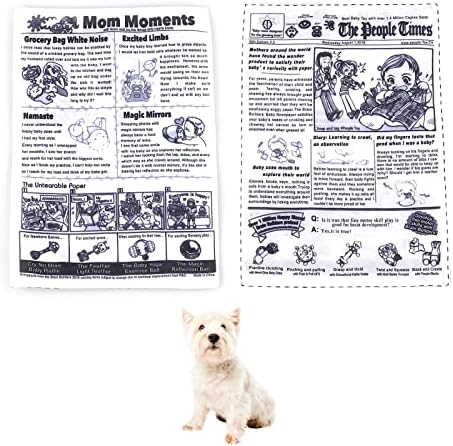 Nuatpetin 2 PCS צעצועים חריקים של כלבים מחמד, צעצוע צועק של כלב עיתון צעצוע של כלבים מקורה, ללא