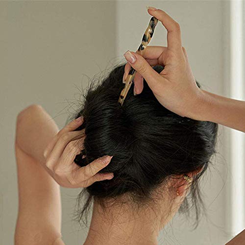 2 יחידות 6.9 אצטט שיער מקלות צב מעטפת סיכת ראש מקלות אכילה שיער אביזרי עבור נשים ובנות