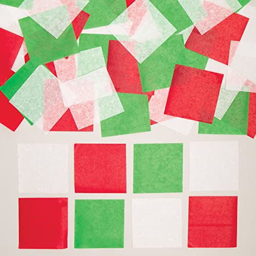בייקר רוס FE804 ריבועי נייר טקמות מיני חג המולד - חבילה של 3000, ציוד אמנות ויצירה יצירתי לילדים,