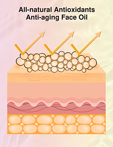 שמן פנים אתרי לנשים, סרום שמן פנים על ידי 9 שמני זרעים אורגניים לגוון עור בריא וזוהר, הפחתת קמטים