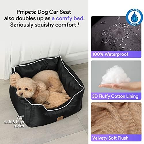 מושב רכב לכלבים, מתאים למושבים קדמיים ואחוריים, מיטת רכב נסיעות דו צדדית לחיות מחמד קטנות ובינוניות, מושב