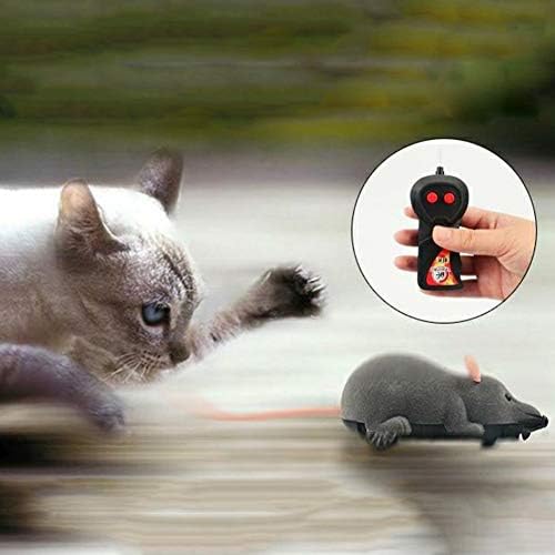 אלקטרוני שלט רחוק עכברוש קטיפה עכברוש צעצוע חתול כלב