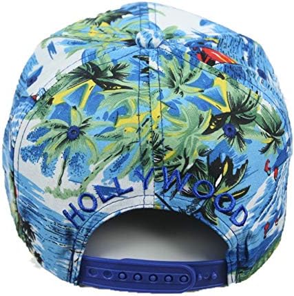 הוליווד בייסבול כובע כובע הוואי פרחוני מזדמן שטוח ביל טרופי