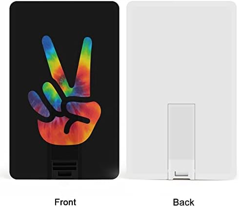 עניבת צבע שלט שלום כרטיס אשראי בכרטיס הפלאש USB כונן זיכרון נייד כונן אחסון מפתח 32 גרם