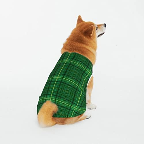 חולצות חיית מחמד כותנה ST-PATRICK-BRITISH-GREEN תלבושות גורות כלב חתול כלב פיג'מה כלב רך סרבלים חיות מחמד 4X-GREGE