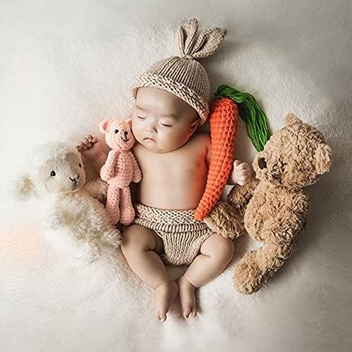 יילוד צילום נכס תינוק ילד ילדה בעבודת יד סרוגה תלבושות סט ארנב תמונה תלבושות תינוק באני אבזרי תלבושת פסחא ליל כל