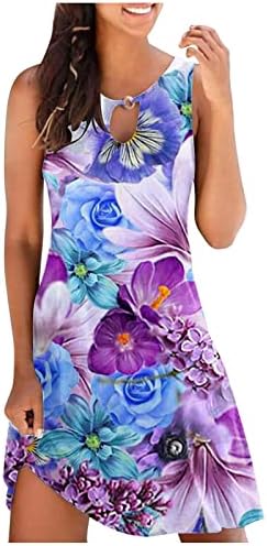 נשים קיץ שמלות צבעוני הדפסת גרפי מידי שמלות ללא שרוולים סטרפלס או צוואר מיני שמלה רופף שמלה מזדמן