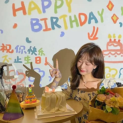צבעוני לילה אור לחבר קוריאני חתונה יום הולדת שמח מקרן מנורת מקרן מסיבת למשפחה יום הולדת פסטיבל הקרנת תמונה