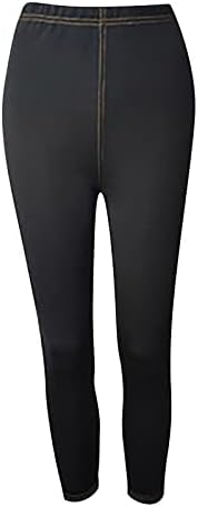 נשים חורף ג ' ינס עבה סקיני מכנסיים צמר מרופד דק למתוח חם מכנסי חורף טיולים ריצה מכנסיים