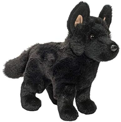 דאגלס הרקו כלב רועה גרמני שחור בפלאש ממולא בעלי חיים