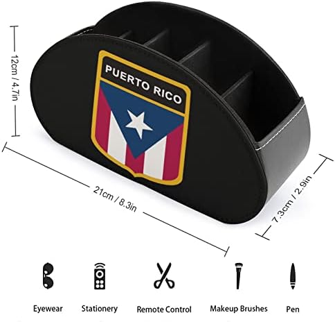 דגל פורטו ריקו טלוויזיה טלוויזיה מחזיקי שליטה רחוקים מארגן איפור קופסה עור עור אחסון בית חנות
