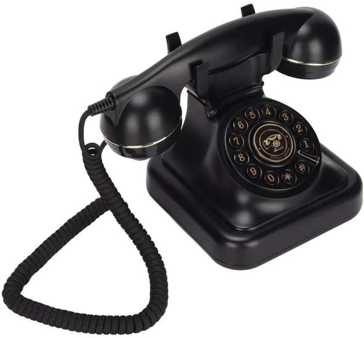 N/a רטרו טלפון טלפון אירופאי בסגנון ישן טלפון טלפוני חוטי טלפון קבוע