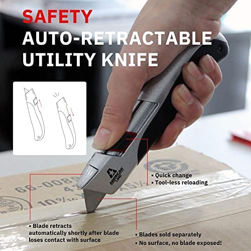 אמריקאי קו אוטומטי-נשלף שירות בטיחות סכין-ארגונומי ידית עיצוב עם מהיר להב שינוי טכנולוגיה-66-0700