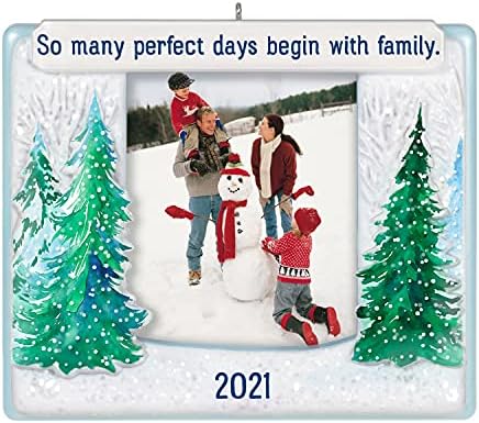 קישוט לחג המולד של מזכרת Hallmark, שנה מיום 2021, מסגרת התצלום המשפחתית שלנו