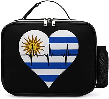 אהבת אורוגוואי פעימות לב שקית אוכל מבודד הצהריים תיבת לשימוש חוזר הצהריים תיק עבור משרד עבודת נסיעות