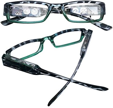 משקפי קריאה עם קוראי LED בהירים בהירים עם אורות משקפי קריאה מוארים קוראים קומפקטיים מסגרת מלאה