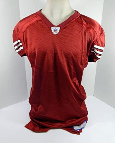 2004 משחק סן פרנסיסקו 49ers ריק הונחה אדום ג'רזי 50 DP34700 - משחק NFL לא חתום בשימוש בגופיות
