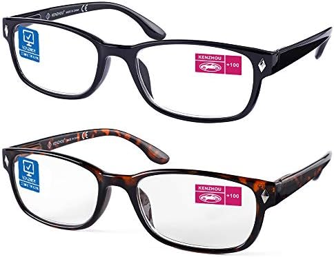 קריאת משקפיים 2 חבילה עבור גברים / נשים כחול אור חסימת מחשב קוראי משקפיים