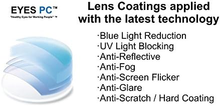כחול אור חסימת משקפיים על ידי עיני מחשב, סגנון 701 חום צב, 2.0 כוח. להפחית לחץ בעיניים דיגיטליות. אור
