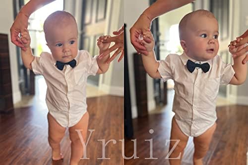 חולצת כפתור של יריז תינוקת של יריז סרבל יילוד תלבושת ג'נטלמן מקשה אחת ארוכה