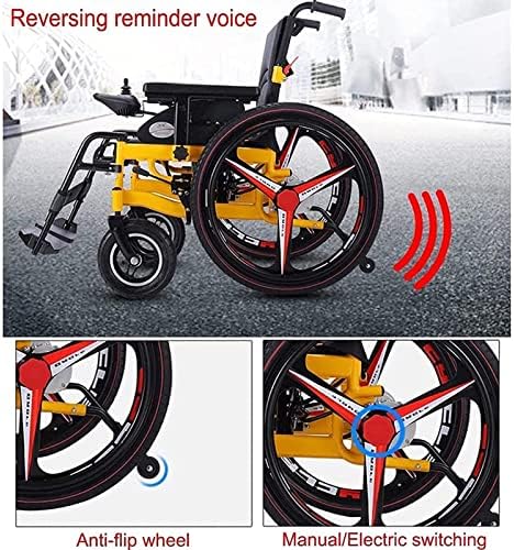 אופנה נייד כיסא גלגלים חשמלי כסאות גלגלים למבוגרים קל משקל מתקפל מתקפל כוח גלגל כיסא עם פולימר
