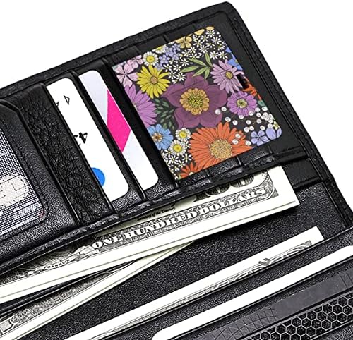 פרחי דיזי צבעוניים כרטיס אשראי כרטיס אשראי USB פלאש כונן זיכרון נייד מקל אחסון מפתח כונן 32 גרם