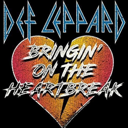 Def Leppard 1977 להקת רוק אנגלית מביאה שברון לב Blk תינוקת תינוק