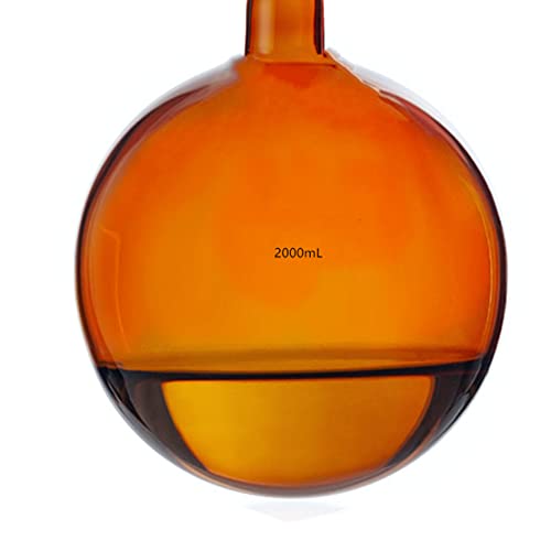 דשם 24/40 ענבר זכוכית בקבוק עגול תחתון 1-צוואר מעבדה חום רותחים בקבוק יחיד צוואר כלי