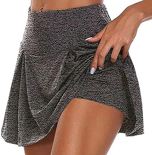 HIUARA 2023 נשים 2 ב -1 בשכבה כפולה של מכנסיים קצרים מותניים גבוהים חצאית יבש מהיר שולי כושר טניס טניס