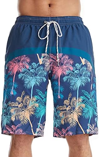 מכנסי לוח BMISEGM לגברים שוחים מהיר ייבוש רופף דפוס גלישה רופף בגד ים חוף מזדמן