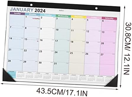 Bestoyard 3 PCS 2024 נייר לוח השנה הקיר