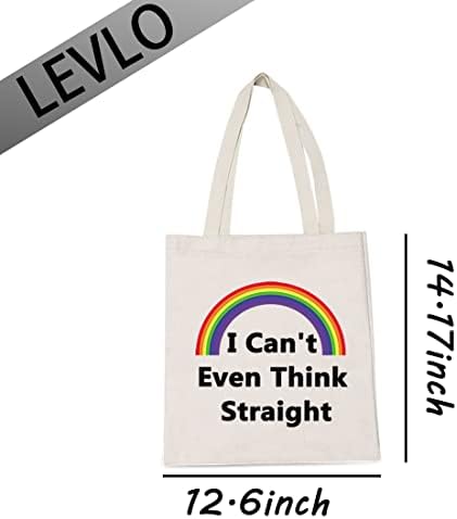 Levlo Rainbow LGBT LESBIAN GAIDE תיקים אני אפילו לא יכול לחשוב שקיות קניות ישרות מתנת יום הולדת